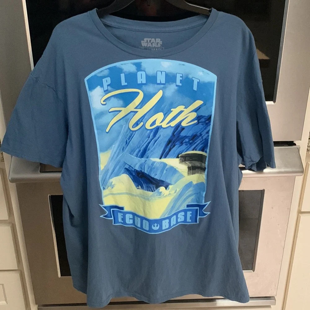 Star Wars size 2XL soft cotton fabric Tshirt Planet Echo Base like new condition - Picture 3 of 10